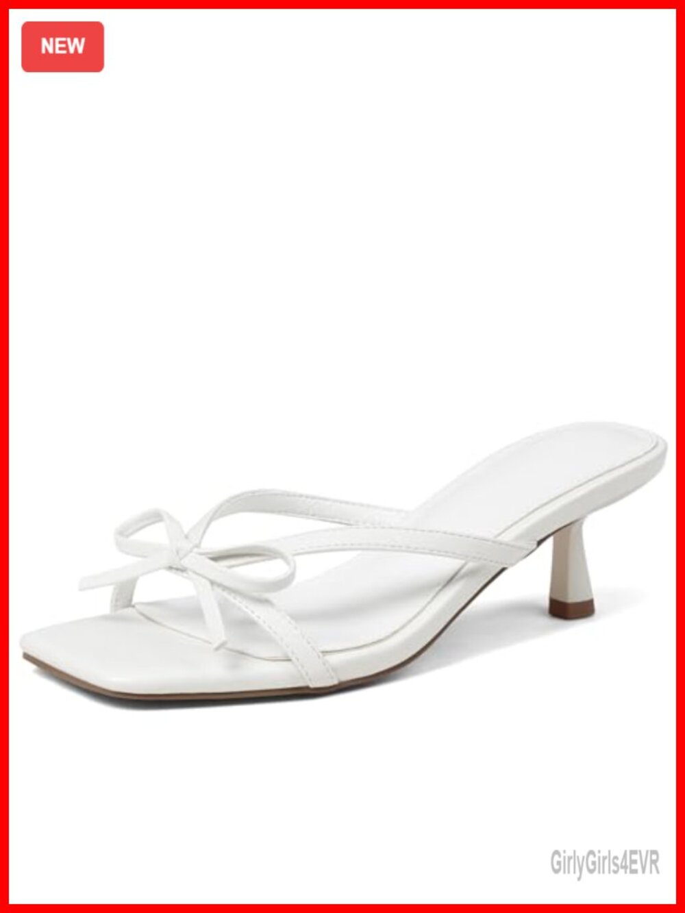 Kitten Heel Sandals Bow Pleated Slip On Comfortable Women's Shoes
